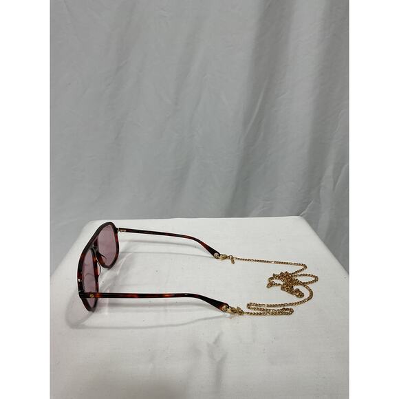 Gucci 'Aviator' Brown Gold Chain Sunglasses Size OS - Picture 3 of 5